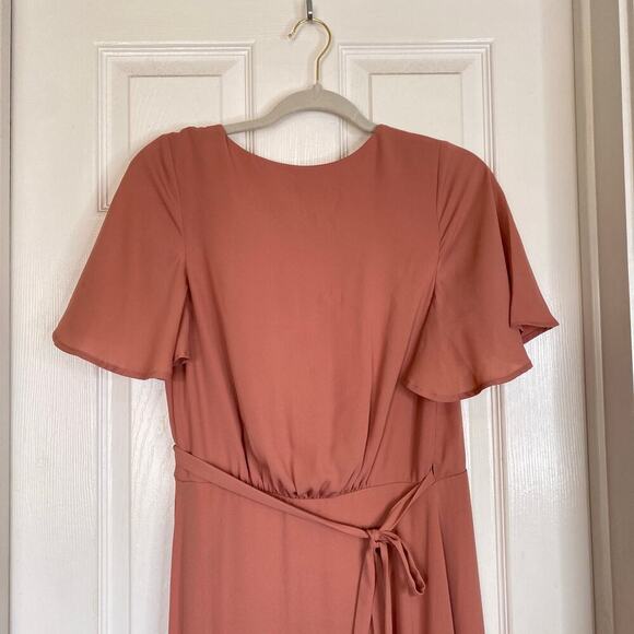 SHOW ME YOUR MUMU Sophia Wrap Dress Size Small Bridesmaid Maxi Rustic Mauve Pink - Picture 9 of 9